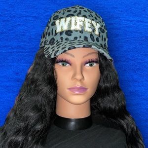 Grey Leopard Print Wifey Cap